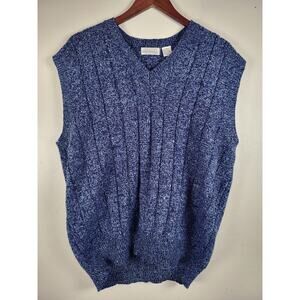 Vintage 70s-80s Brian MacNeil Mens XL Knit Sweater Vest Wool Preppy Golf Grandpa
